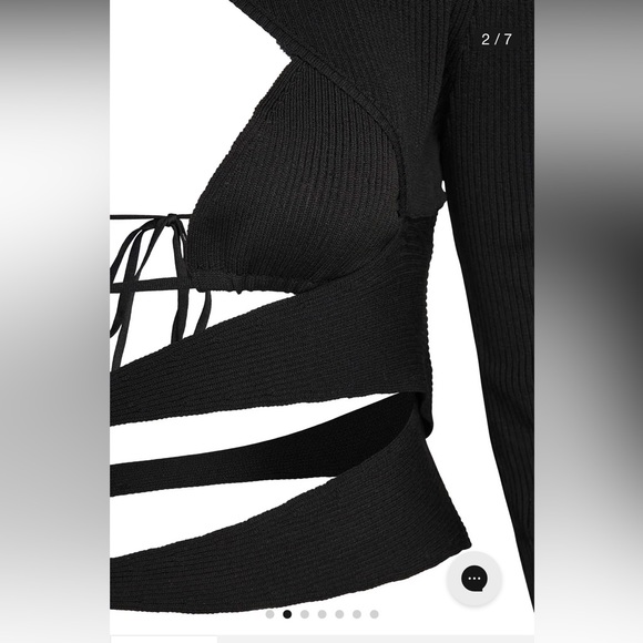 NWOT I.AM.GIA GENIVIEVE TOP - black - Picture 3 of 6